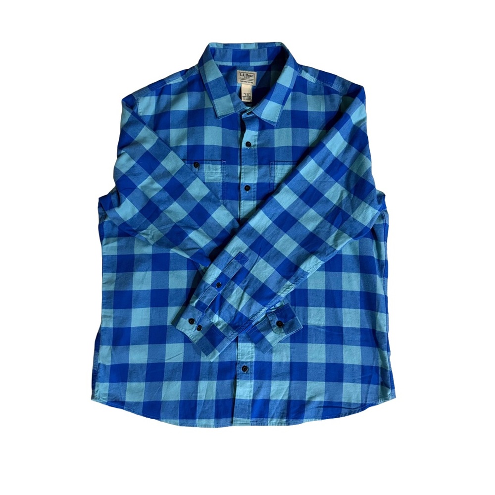 Men's Wicked Soft Flannel Shirt, Slightly Fitted Untucked Fit, Blue Plaid | XL